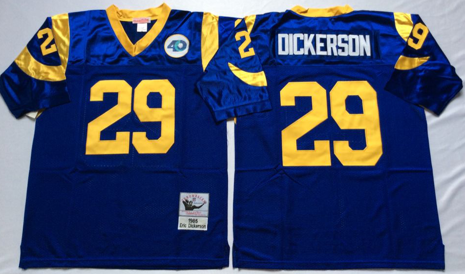 Men NFL Los Angeles Rams 29 Dickerson blue Mitchell Ness jerseys